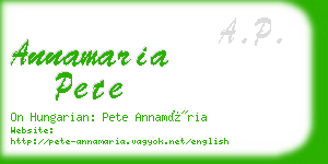 annamaria pete business card